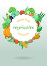 A vector border of delicious vegetables