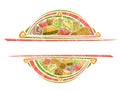 Vector border for Oriental Sweets