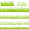 Vector borderless grass set