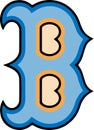 Vector Boston Blue Sox logo desion white