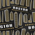 Vector Boston Seamless Pattern Royalty Free Stock Photo