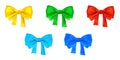 vector bow. Set of five decorative elements isolated Royalty Free Stock Photo