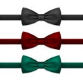 Vector Bow Tie Bowtie Set Isolated on White