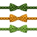 Vector Bow Tie Bowtie Set Isolated on White Royalty Free Stock Photo
