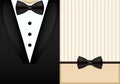 Vector bow tie tuxedo invitation design template Royalty Free Stock Photo