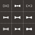 Vector bow ties icon set Royalty Free Stock Photo