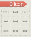 Vector bow ties icon set Royalty Free Stock Photo