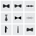 Vector bow ties icon set Royalty Free Stock Photo