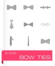 Vector bow ties icon set Royalty Free Stock Photo