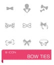 Vector Bow ties icon set Royalty Free Stock Photo