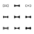 Vector bow ties icon set Royalty Free Stock Photo