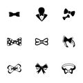 Vector Bow ties icon set Royalty Free Stock Photo