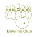 Vector Bowling Club skittles ball Sport Game