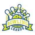 Vector bowling logo emblems.