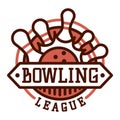 Vector bowling logo emblems.