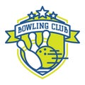 Vector bowling logo emblems.