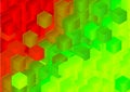 Vector box square background green red