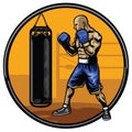 Boxing athlete training in the gym