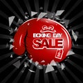 Vector boxing day sale design of boxing gloves and text