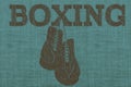 Vector boxing emblem