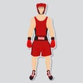 Vector boxing fighter