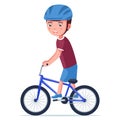 Vector boy riding a bmx bike Royalty Free Stock Photo