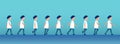 Vector of a boy walk cycle sequence Royalty Free Stock Photo