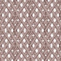 Vector braid effect damask weave seamless interlace pattern background. Woven style ribbon plait lattice on white