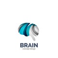 Vector brain logo Royalty Free Stock Photo
