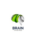 Vector brain logo Royalty Free Stock Photo