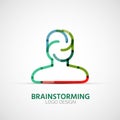 Vector brainstorming company logo, businessconcept