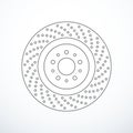 Vector brake disc icon