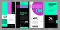 Vector brand label banner and social media post layout design template