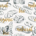 Vector bread retro seamless pattern