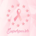 Vector Breast cancer awareness pink ribbon Royalty Free Stock Photo
