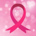 Vector Breast cancer awareness pink ribbon