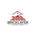 Vector of brick layer icon Royalty Free Stock Photo