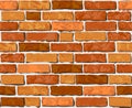 Vector brickwall red realistic seamless pattern Royalty Free Stock Photo