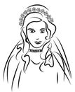 Vector bride Royalty Free Stock Photo