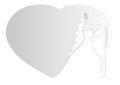 Vector bride and groom cartoon Royalty Free Stock Photo