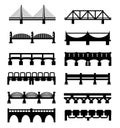 Vector bridges icons set