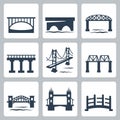 Vector bridges icons set