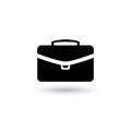 Vector briefcase black icon Royalty Free Stock Photo