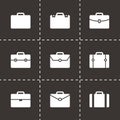 Vector briefcase icon set Royalty Free Stock Photo