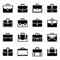 Vector Briefcase icon set Royalty Free Stock Photo