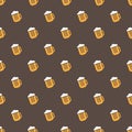 Vector bright beer mug seamless pattern Royalty Free Stock Photo