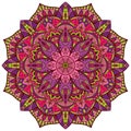 Vector, bright, colorful mandala.