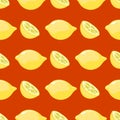 Vector bright lemon seamless pattern