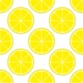 Vector bright lemon slices seamless pattern