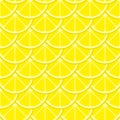 Vector bright lemon slices seamless pattern